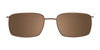 Cargo C5039 Eyeglasses with Clip-on Sunglasses | Size 54 / Satin Brown