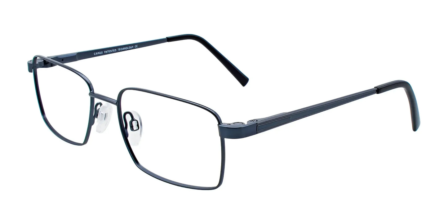 Cargo C5039 Eyeglasses with Clip-on Sunglasses Satin Steel Blue