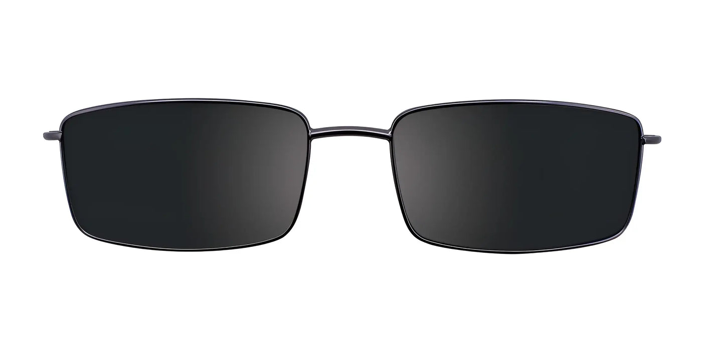 The Cargo C5041 Eyeglasses with Clip-on Sunglasses offer a stylish and comfortable option for those who appreciate sleek design. Featuring thin metal construction and a rectangular shape, these black sunglasses come with dark, polarized lenses for enhanced clarity. Ideal for anyone seeking lightweight frames without sacrificing elegance.