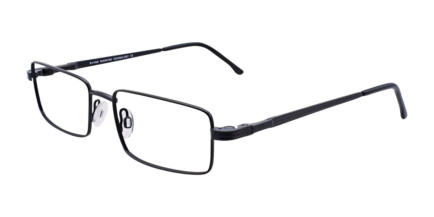 Cargo C5041 Eyeglasses with Clip-on Sunglasses Satin Black