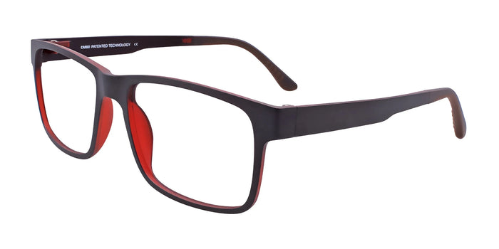 Cargo C5044 Eyeglasses with Clip-on Sunglasses | Size 54 / Grey & Dark Orange