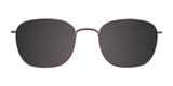 The Cargo C5045 aviator-style eyeglasses with clip-on sunglasses, featuring dark lenses and a thin metal frame, are displayed against a white background, emphasizing their durable design.