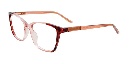 Cargo C5048 Eyeglasses with Clip-on Sunglasses Light Pink Crystal & Demi Brown