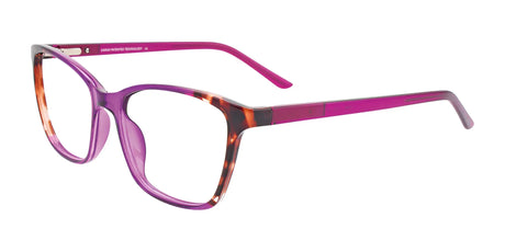 Cargo C5048 Eyeglasses with Clip-on Sunglasses Purple Crystal & Demi Brown