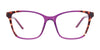 Cargo C5048 Eyeglasses with Clip-on Sunglasses | Size 51 / Brown Crystal & Demi Red