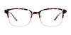 Cargo C5050 Eyeglasses with Clip-on Sunglasses | Size 48 / Crystal Blue & Dark Demi Amber
