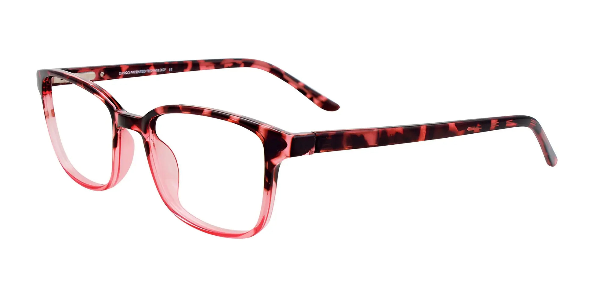 Cargo C5050 Eyeglasses with Clip-on Sunglasses Red Tortoise & Red Crystal