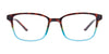 Cargo C5050 Eyeglasses with Clip-on Sunglasses | Size 48 / Crystal Blue & Dark Demi Amber