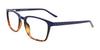 Cargo C5052 Eyeglasses with Clip-on Sunglasses | Size 53 / Dark Blue & Demi Amber
