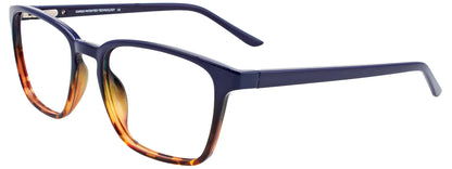 Cargo C5052 Eyeglasses with Clip-on Sunglasses Dark Blue & Demi Amber