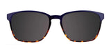 The Cargo C5052 eyeglasses with black polarized clip-on sunglasses feature tortoiseshell-patterned, lightweight frames, elegantly displayed against a white background.