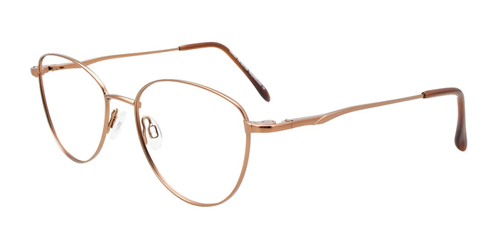 Cargo C5055 Eyeglasses with Clip-on Sunglasses | Size 52 / Satin Light Brown
