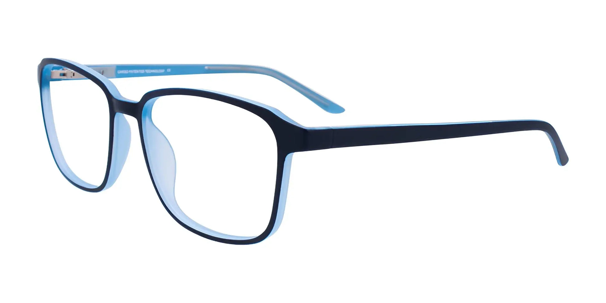 Cargo C5057 Eyeglasses with Clip-on Sunglasses Matt Dark Blue & Light Blue (Inside)