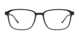 The Cargo C5057 Eyeglasses with Clip-on Sunglasses in black feature a rectangular design with clear lenses, set against a white background for a sleek appearance. Designed to be prescription-ready, these glasses offer versatile style and functionality by effortlessly converting into polarized sunglasses with the optional clip-on.