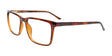 Cargo C5059 Eyeglasses with Clip-on Sunglasses Marbled Dark Brown
