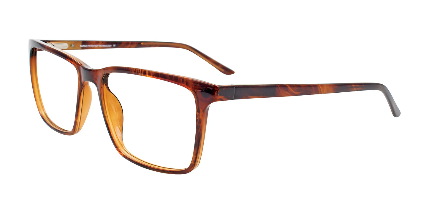 Cargo C5059 Eyeglasses with Clip-on Sunglasses Marbled Dark Brown