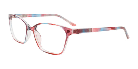 Cargo C5061 Eyeglasses with Clip-on Sunglasses Crystal St. Berry & Blue