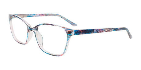 Cargo C5061 Eyeglasses with Clip-on Sunglasses Crystal St. Blue & Pink