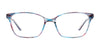 Cargo C5061 Eyeglasses with Clip-on Sunglasses | Size 52 / Crystal St. Berry & Blue
