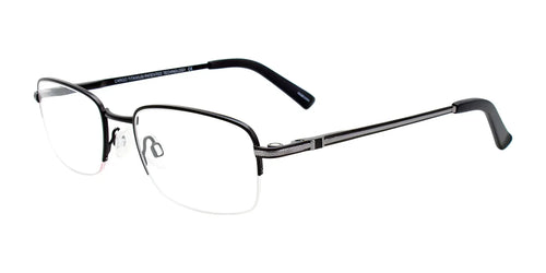 Cargo C5501 Eyeglasses with Clip-on Sunglasses / Size 52 / Matt Black