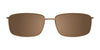 Cargo C5502 Eyeglasses with Clip-on Sunglasses | Size 55 / Satin Light Brown