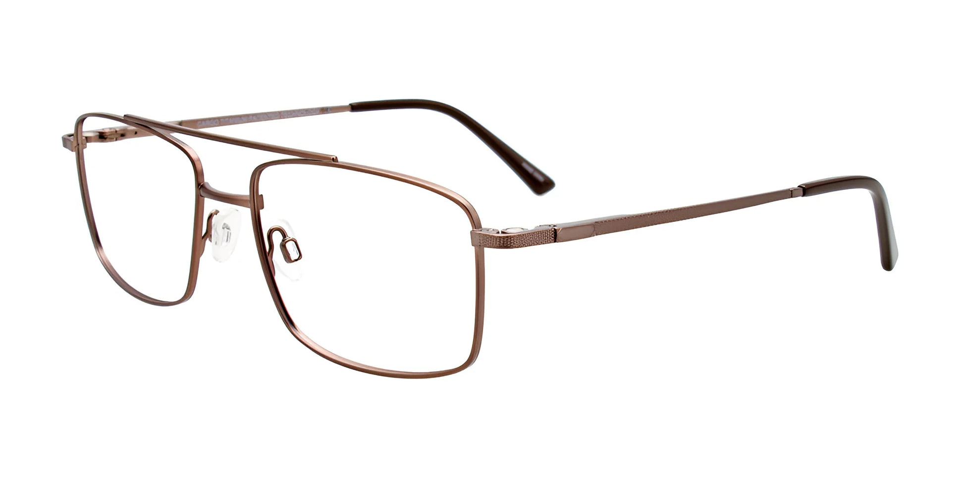 Cargo C5503 Eyeglasses with Clip-on Sunglasses Matt Light Brown