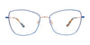 Cargo C5510 Eyeglasses with Clip-on Sunglasses | Size 53 / Blue & Rose Gold