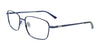 Cargo C5514 Eyeglasses with Clip-on Sunglasses | Size 55 / Shiny Dark Blue & Steel