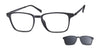 Casino Eyewear BRIAR Eyeglasses with Sun Clip | Size 53 / Matte Black