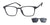 Casino Eyewear BRIAR Eyeglasses with Sun Clip | Size 53 / Matte Black