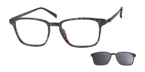 Casino Eyewear BRIAR Eyeglasses with Sun Clip / Size 53 / Matte Black