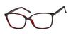 Casino Eyewear GRETA Eyeglasses | Size 57 / Black/Red