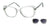 Casino Eyewear NADIA Eyeglasses with Sun Clip | Size 52 / Mint