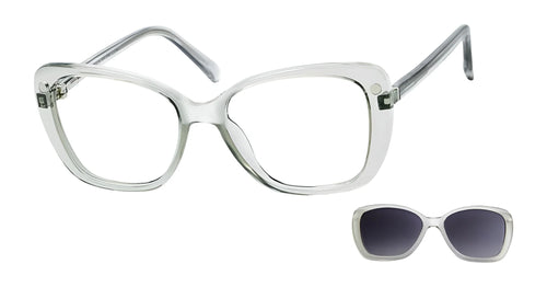 Casino Eyewear NADIA Eyeglasses with Sun Clip / Size 52 / Mint