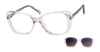 Casino Eyewear NADIA Eyeglasses with Sun Clip | Size 52 / Tan