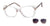 Casino Eyewear NADIA Eyeglasses with Sun Clip | Size 52 / Tan