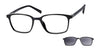 Casino Eyewear ROWEN Eyeglasses with Sun Clip | Size 52 / Black