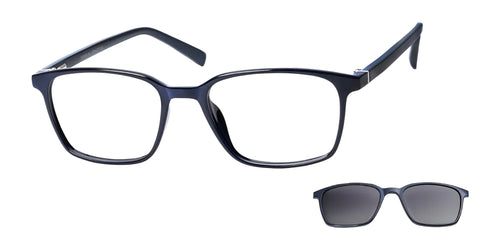 Casino Eyewear ROWEN Eyeglasses with Sun Clip / Size 52 / Black