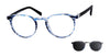 Casino Eyewear WHITLEY Eyeglasses with Sun Clip | Size 48 / Navy