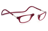 Clic Readers ORIGINAL Eyeglasses by Clic Readers feature a foldable Bordeaux design with rectangular lenses and flexible frames, ensuring easy portability and hassle-free eyewear.