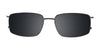Clip & Twist CT214 Eyeglasses with Clip-on Sunglasses | Size 57 / Satin Dark Grey & Silver