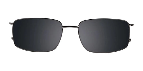 Clip & Twist CT214 Eyeglasses with Clip-on Sunglasses / Size 57 / Satin Dark Grey & Silver