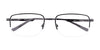 Clip & Twist CT214 Eyeglasses with Clip-on Sunglasses | Size 57 / Satin Dark Grey & Silver