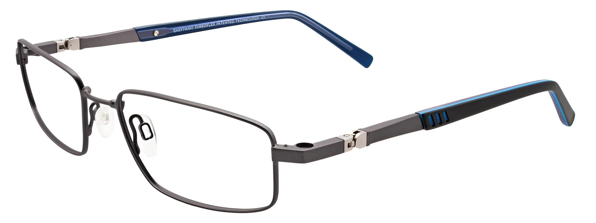 Clip & Twist CT227 Eyeglasses with Clip-on Sunglasses Matt Grey