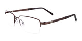 Clip & Twist CT233 Eyeglasses with Clip-on Sunglasses Satin Dark Brown