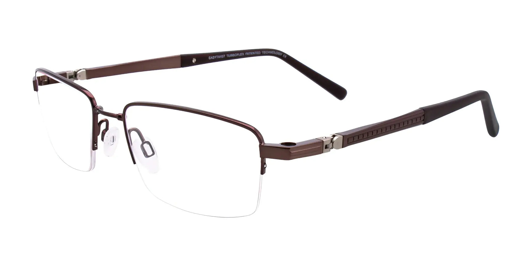 Clip & Twist CT233 Eyeglasses with Clip-on Sunglasses Satin Dark Brown