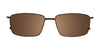 Clip & Twist CT233 Eyeglasses with Clip-on Sunglasses | Size 52 / Satin Dark Brown
