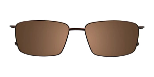 Clip & Twist CT233 Eyeglasses with Clip-on Sunglasses / Size 52 / Satin Dark Brown