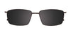 Clip & Twist CT233 Eyeglasses with Clip-on Sunglasses | Size 52 / Satin Dark Brown