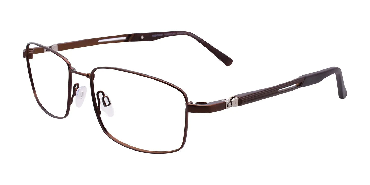 Clip & Twist CT238 Eyeglasses with Clip-on Sunglasses Matt Bronze